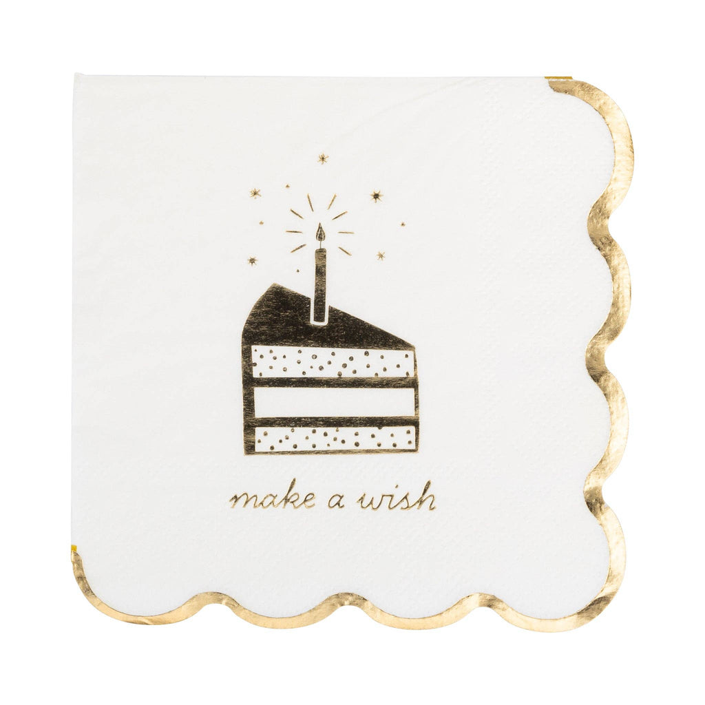 Make a Wish Cake Cocktail Napkin