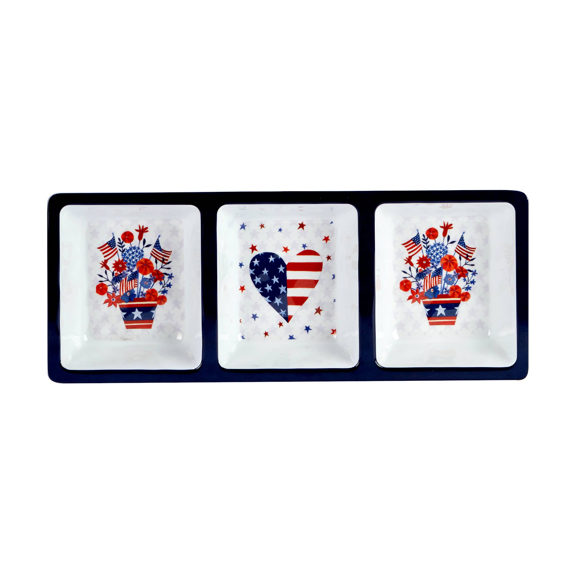 Stars & Stripes Melamine 3-Section