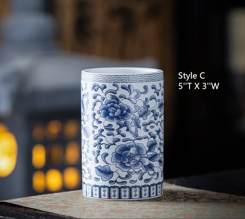 Chinoiserie Porcelain Bud Vase