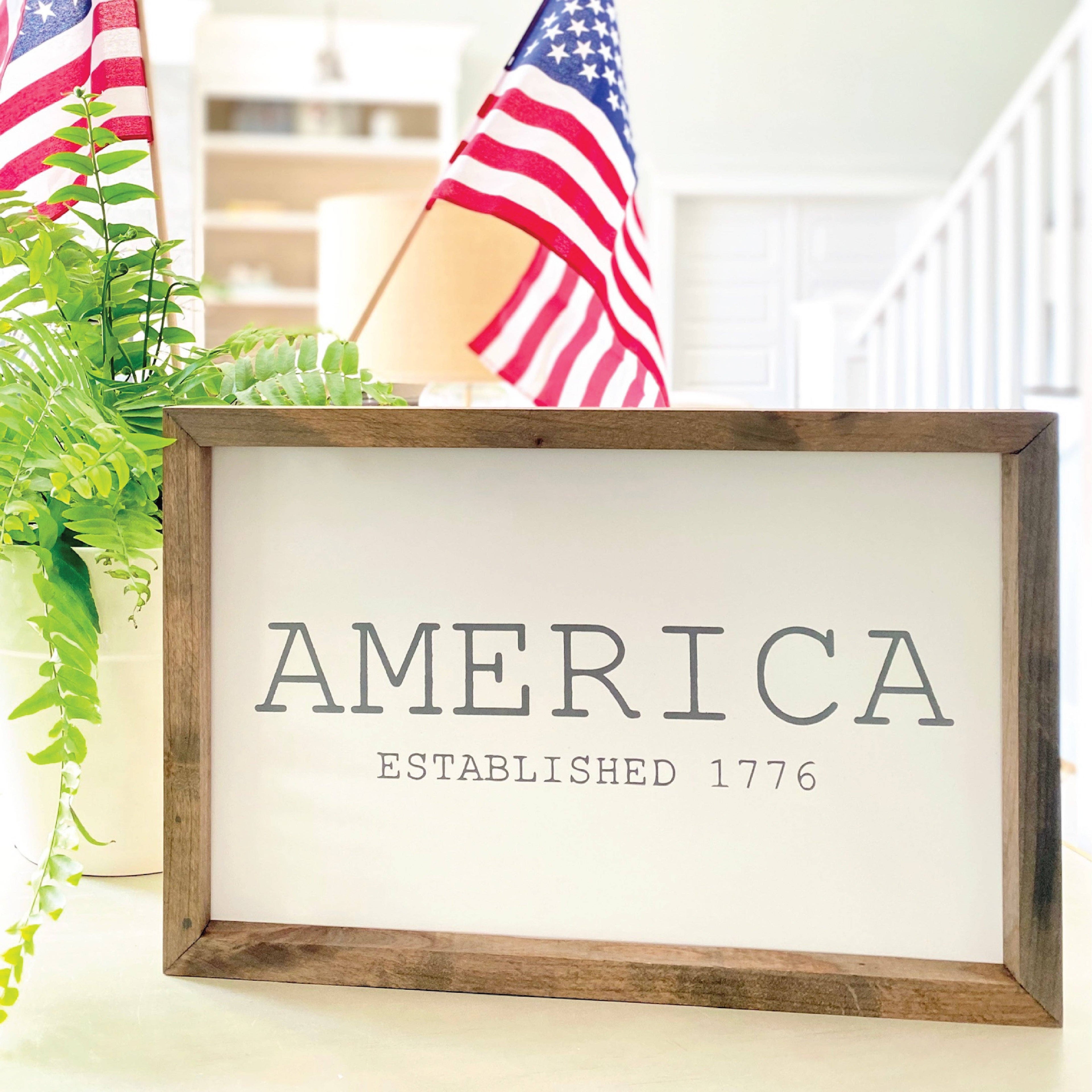 America Est. 1776-Classic Framed Saying