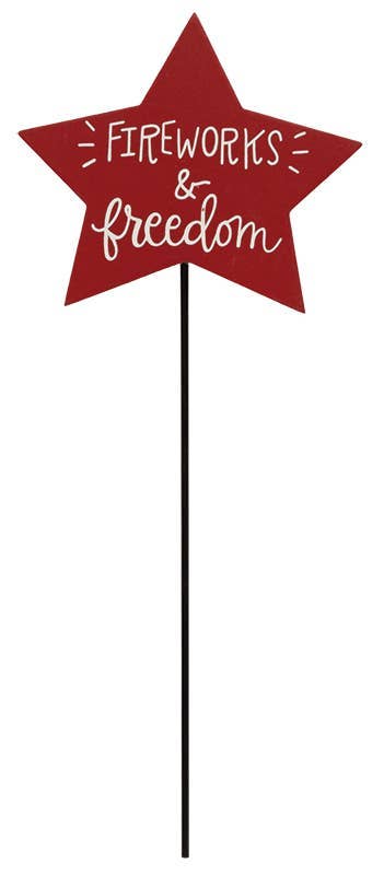 Patriotic Star Plant Stake, 3 Assorted