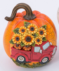 Thanksgiving Elegant Resin Harvest Pumpkins 8.8in, 2 styles
