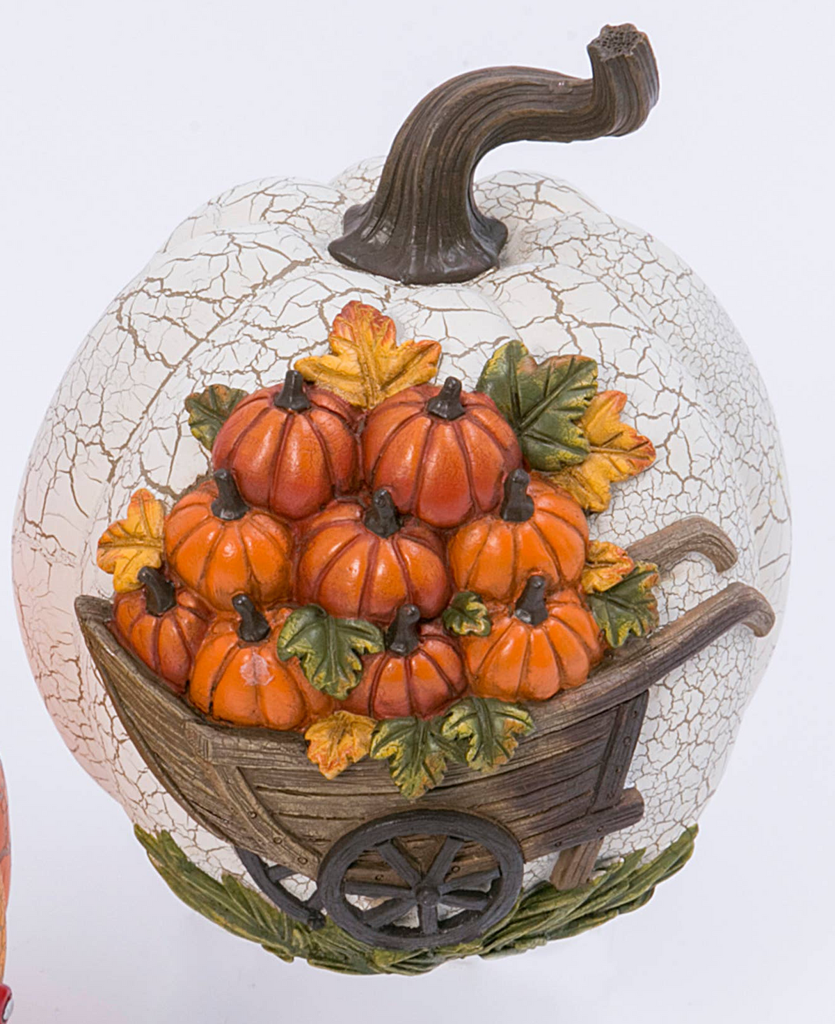 Thanksgiving Elegant Resin Harvest Pumpkins 8.8in, 2 styles