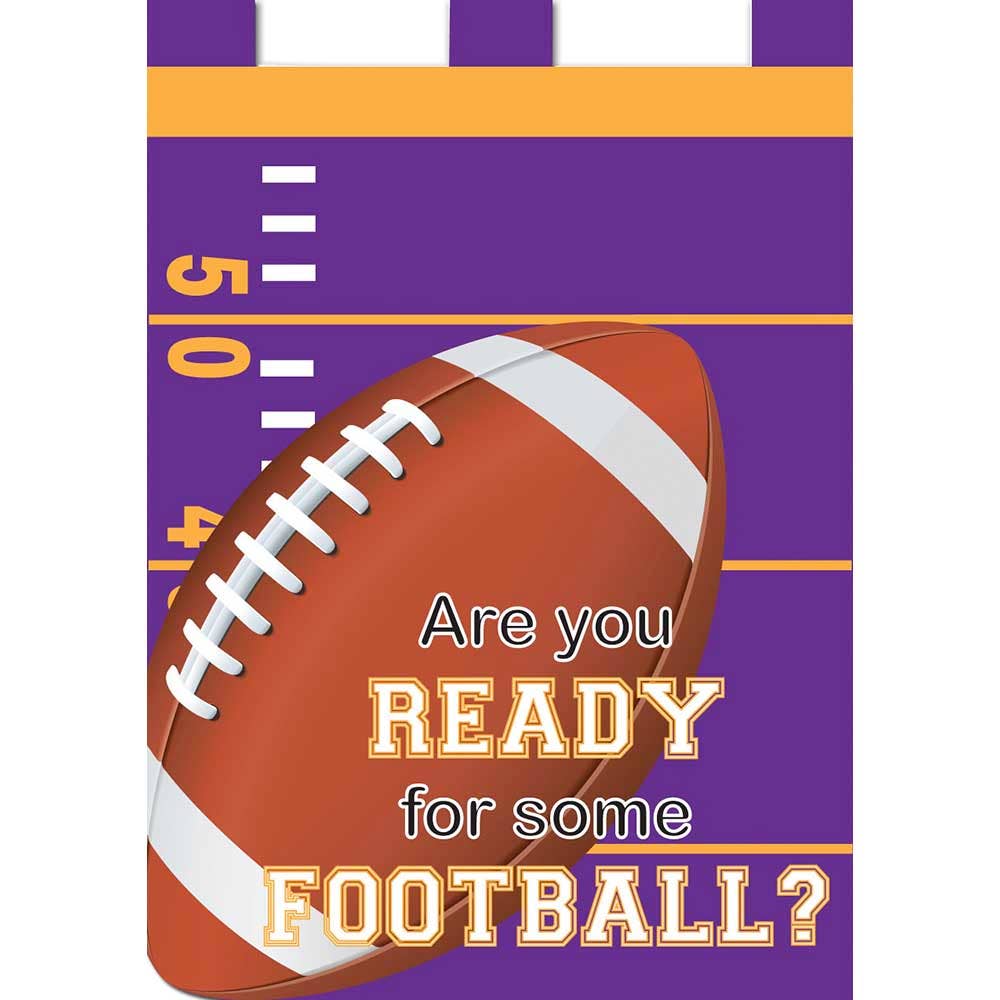 Football Purple & Gold Garden Flag