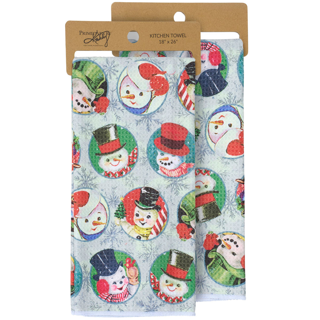 Retro Snowman Kitchen Towel