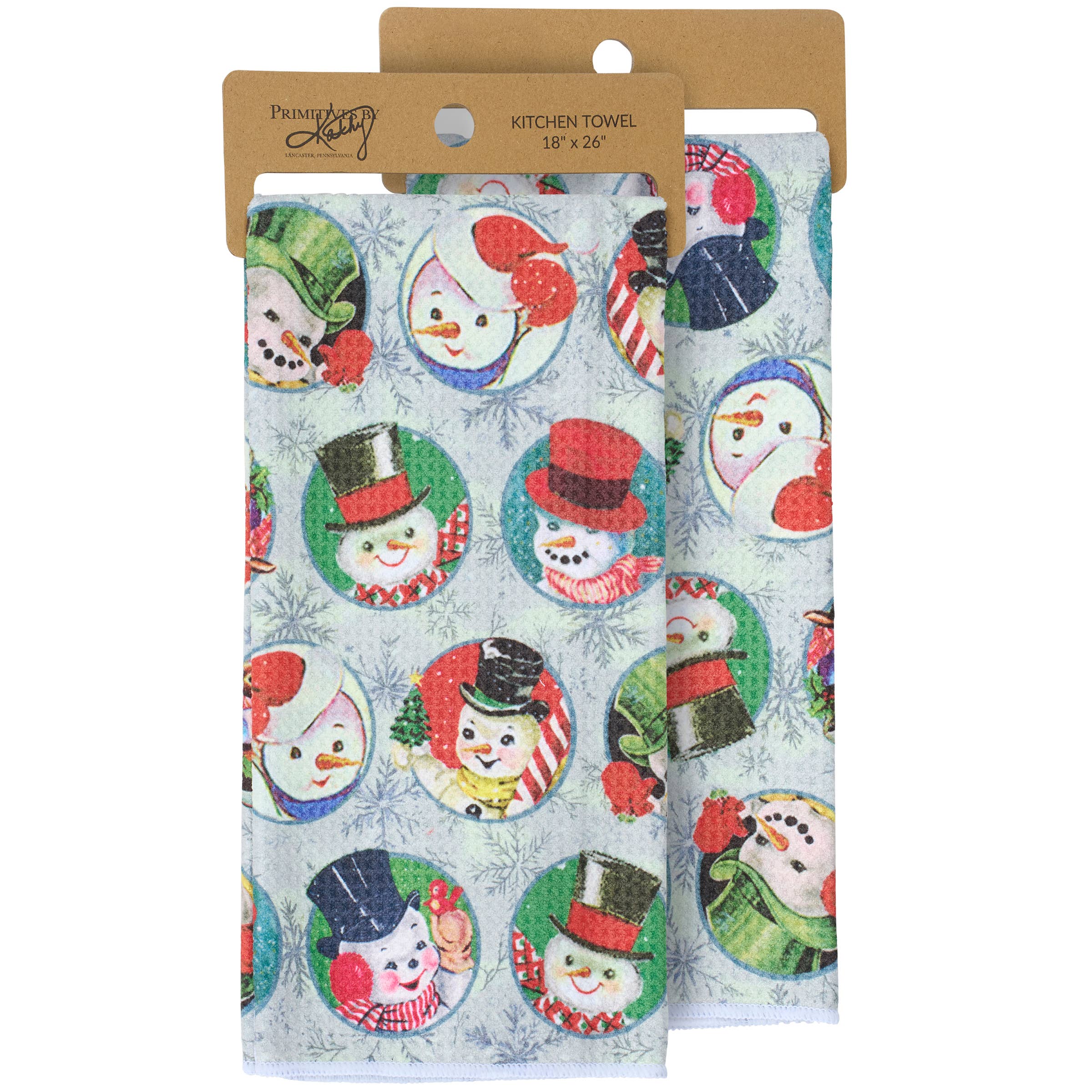 Retro Snowman Kitchen Towel