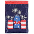 Mason Jar Sparklers Garden Flag