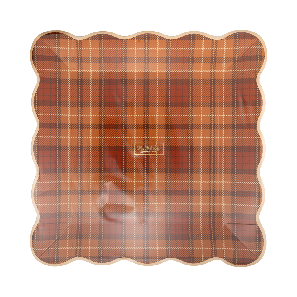Autumn Plaid Paper Plates