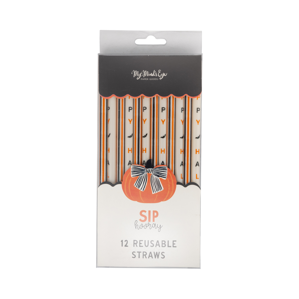 Happy Halloween Reusable Straws