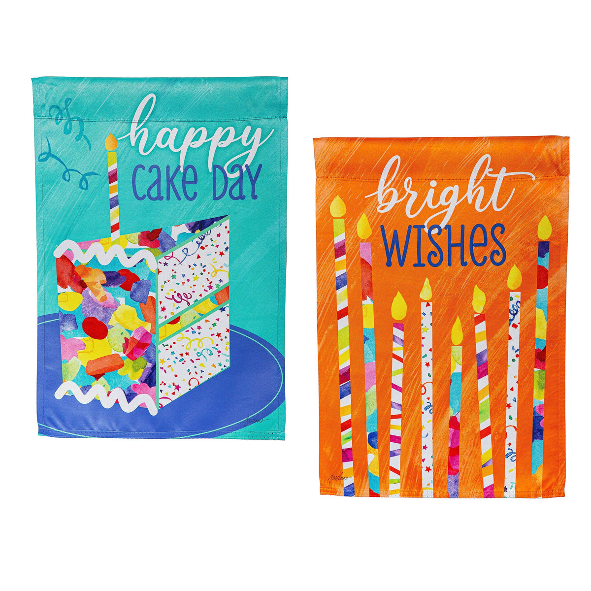 Birthday Party Reversible Suede Garden Flag