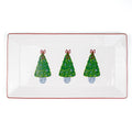 Grand Christmas Tree Rectangle Platter 12x6.5in