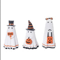 Halloween White Resin Ghost Figurines s Set of 3