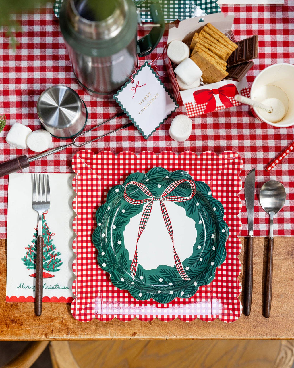 Gingham Plate Set