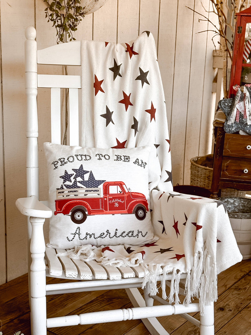 Americana Stars Woven Throw