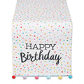 Happy Birthday Embellished Table Runner