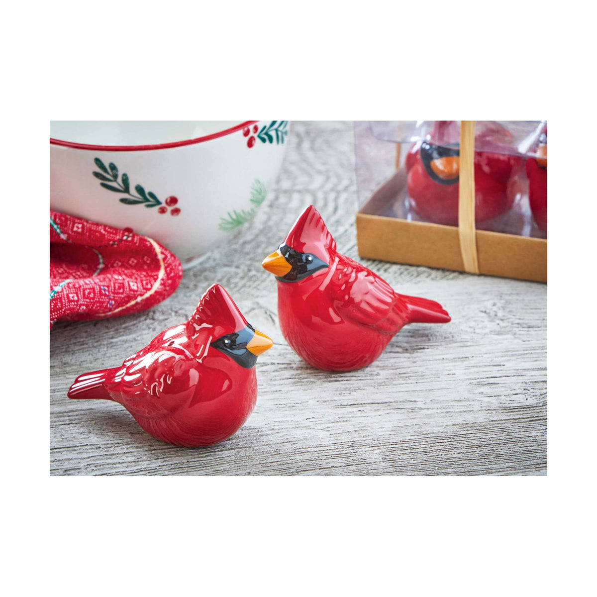 Cardinal Salt and Pepper  Set of 2