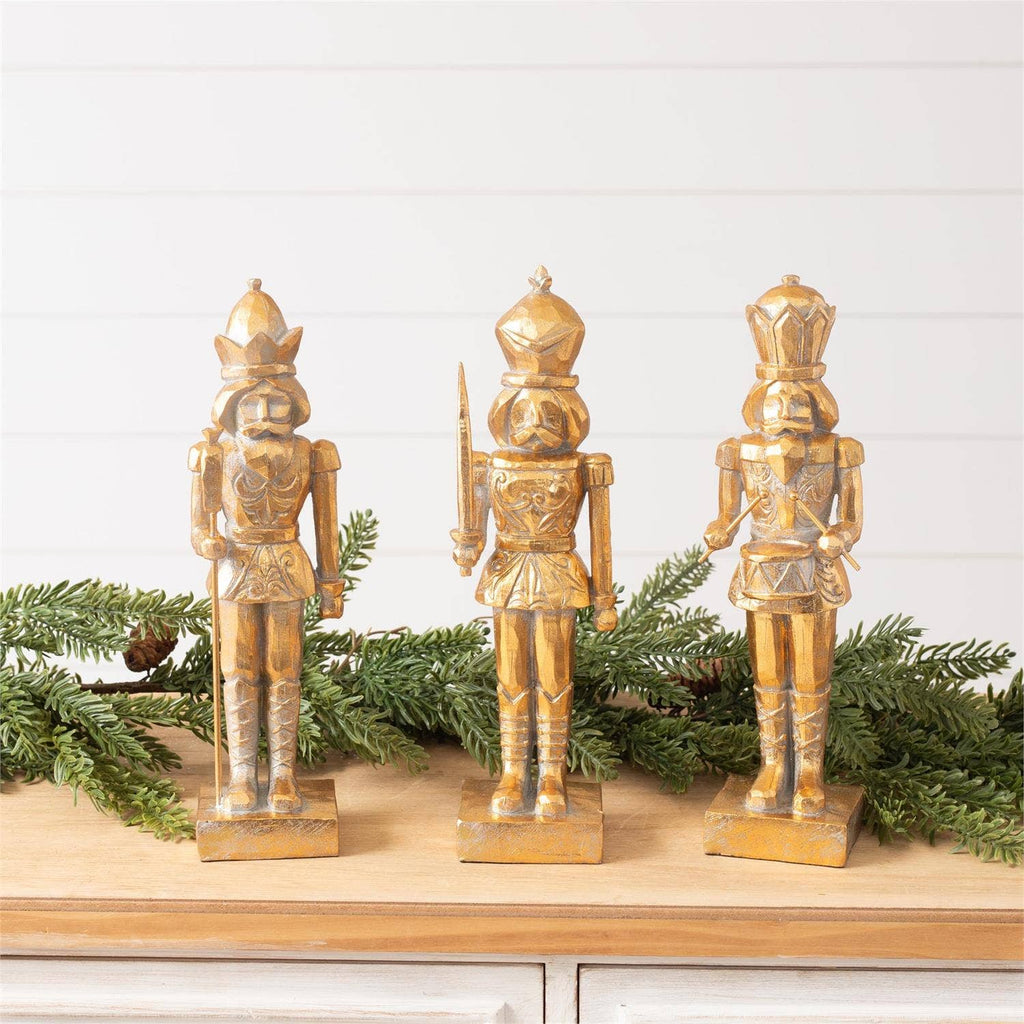 Christmas Gold Nutcrackers , set of 3