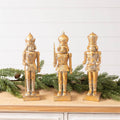 Christmas Gold Nutcrackers , set of 3