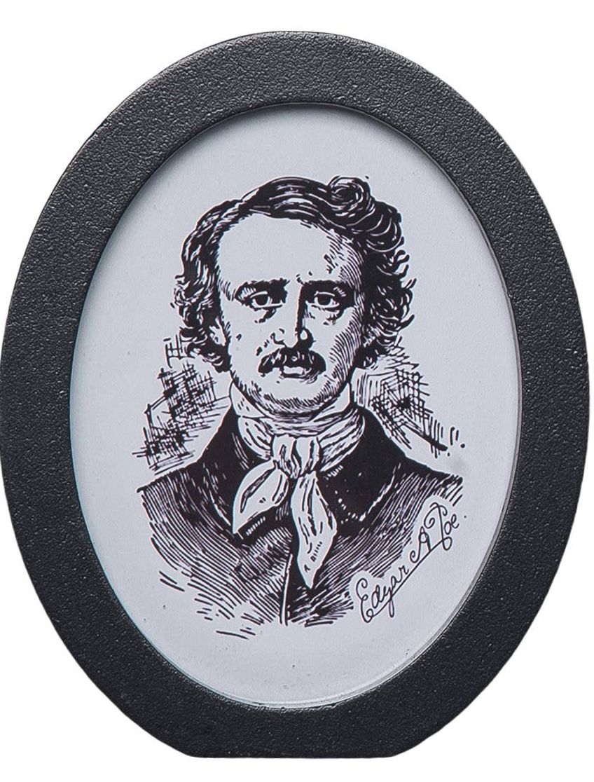 Halloween Small Wooden Framed Edgar Allen Poe Art PDQ