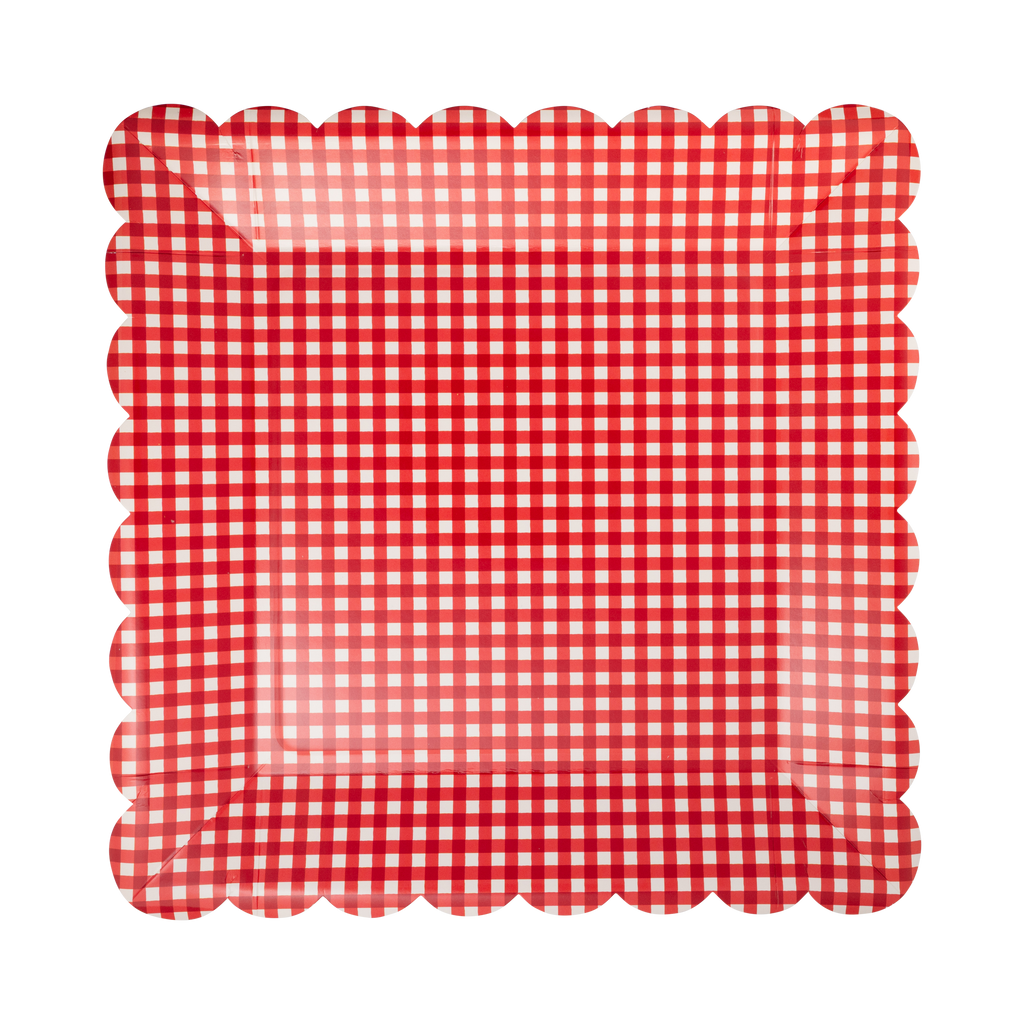 Gingham Plate Set