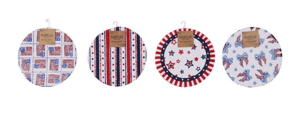 2-Pack Americana Patriotic Trivets Heat-Resistant Mat