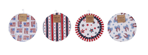 2-Pack Americana Patriotic Trivets Heat-Resistant Mat