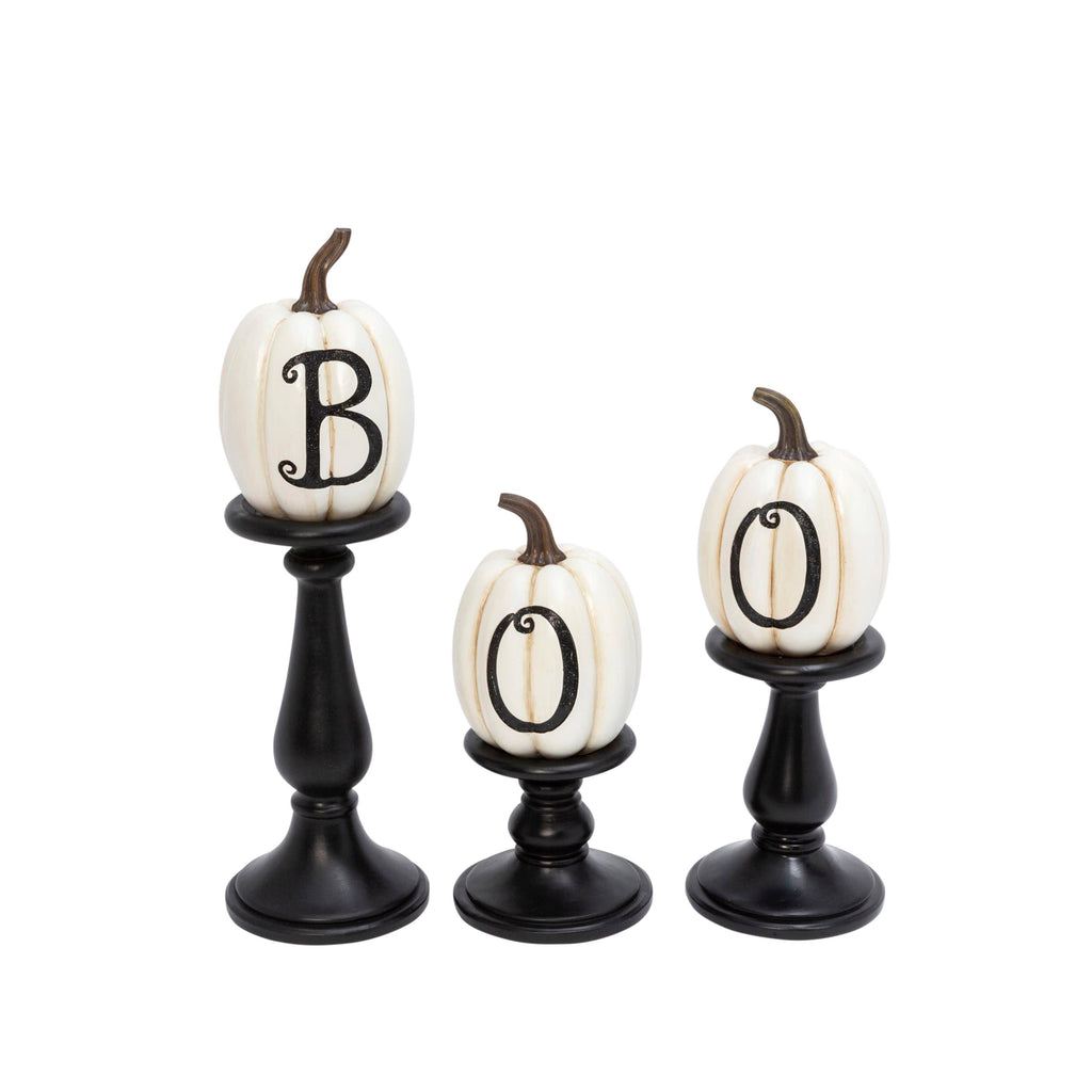 Resin BOO TableTop Decor, set of 3