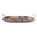 Ceramic 16.75" Everyday Serving Tray Wicker Handle