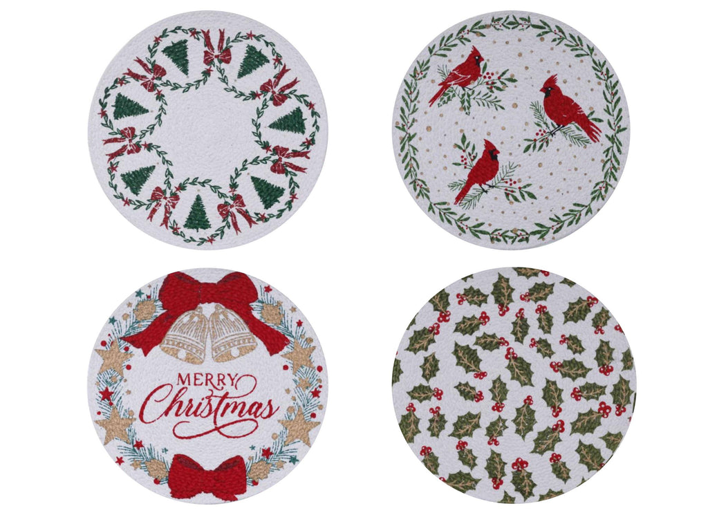 Christmas Cotton Braided Round Placemat