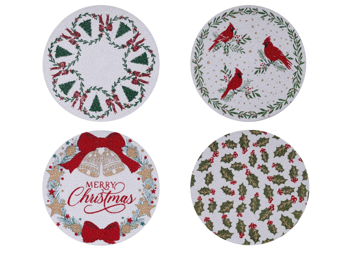 Christmas Cotton Braided Round Placemat