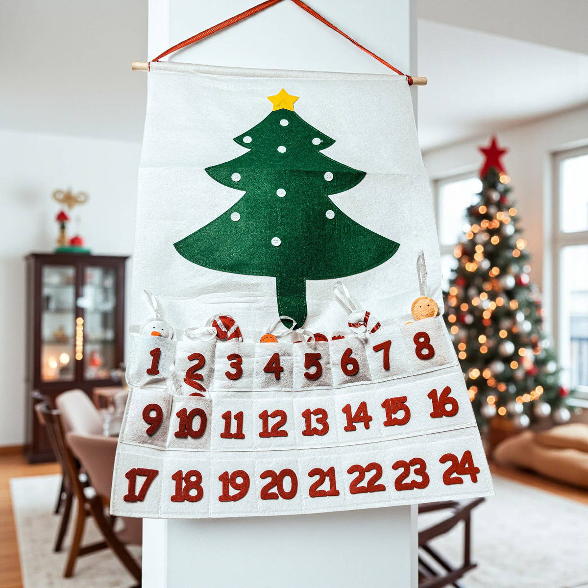 Christmas Home Decor Advent Calendar Felt |  Handmade