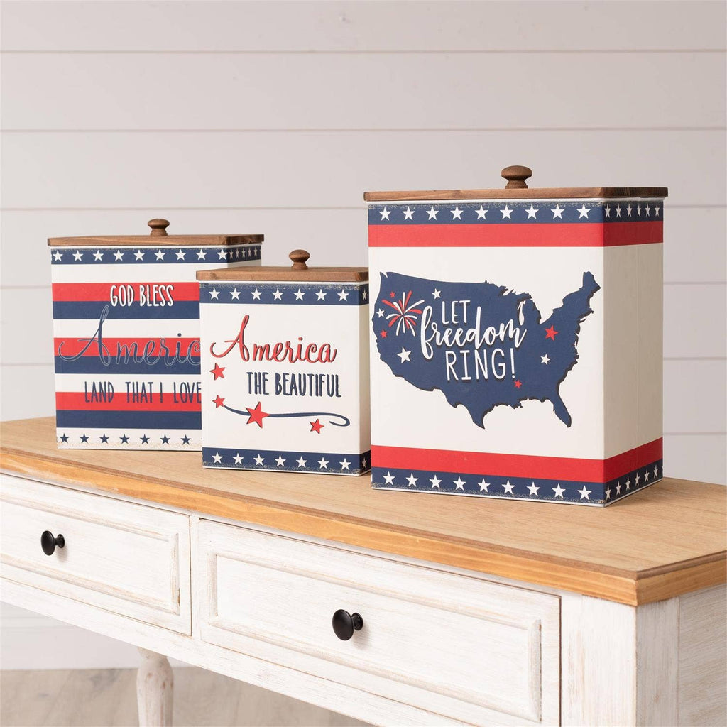 Americana Nesting Tins (Set Of 3)