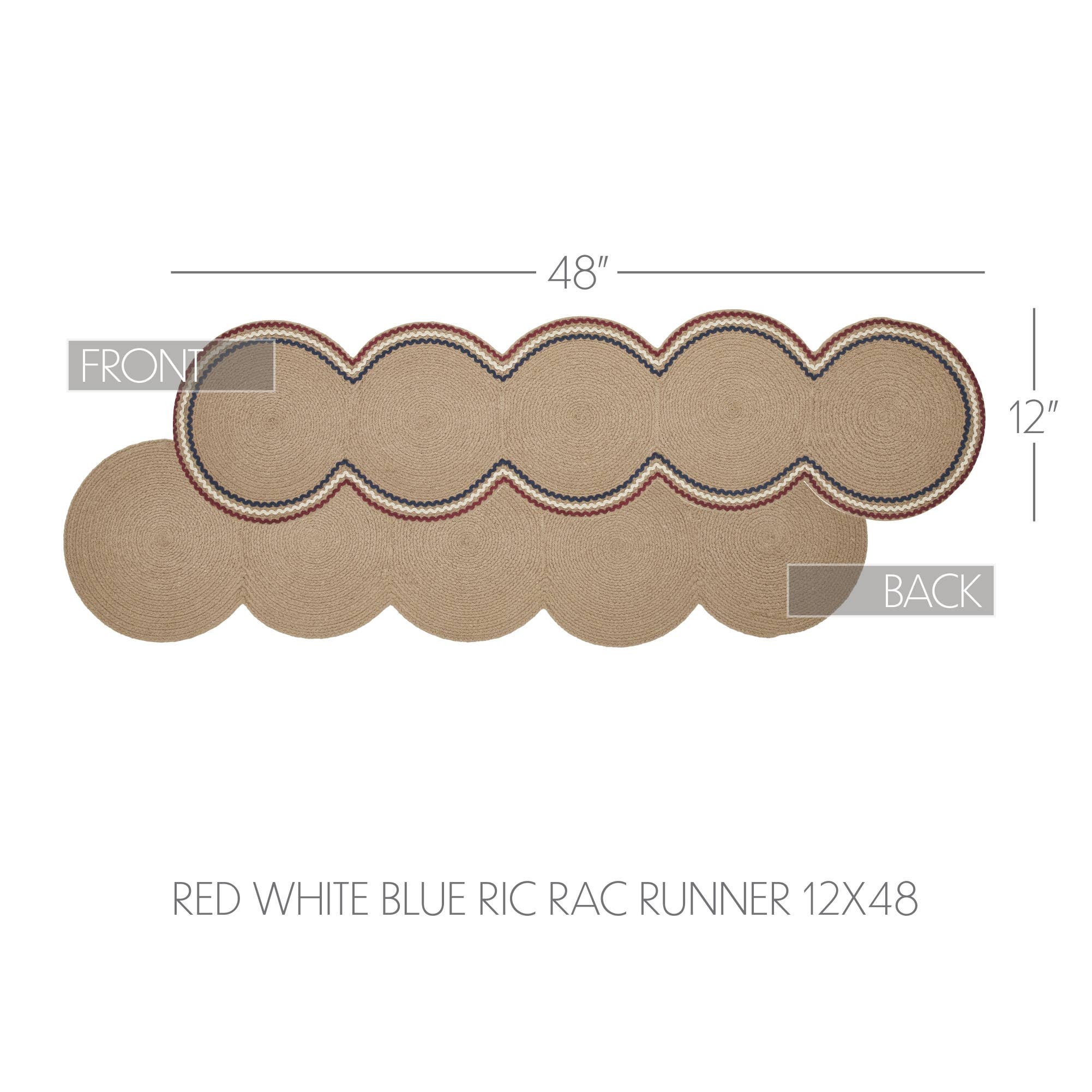 Americana Ric Rac Table Runner 12x48