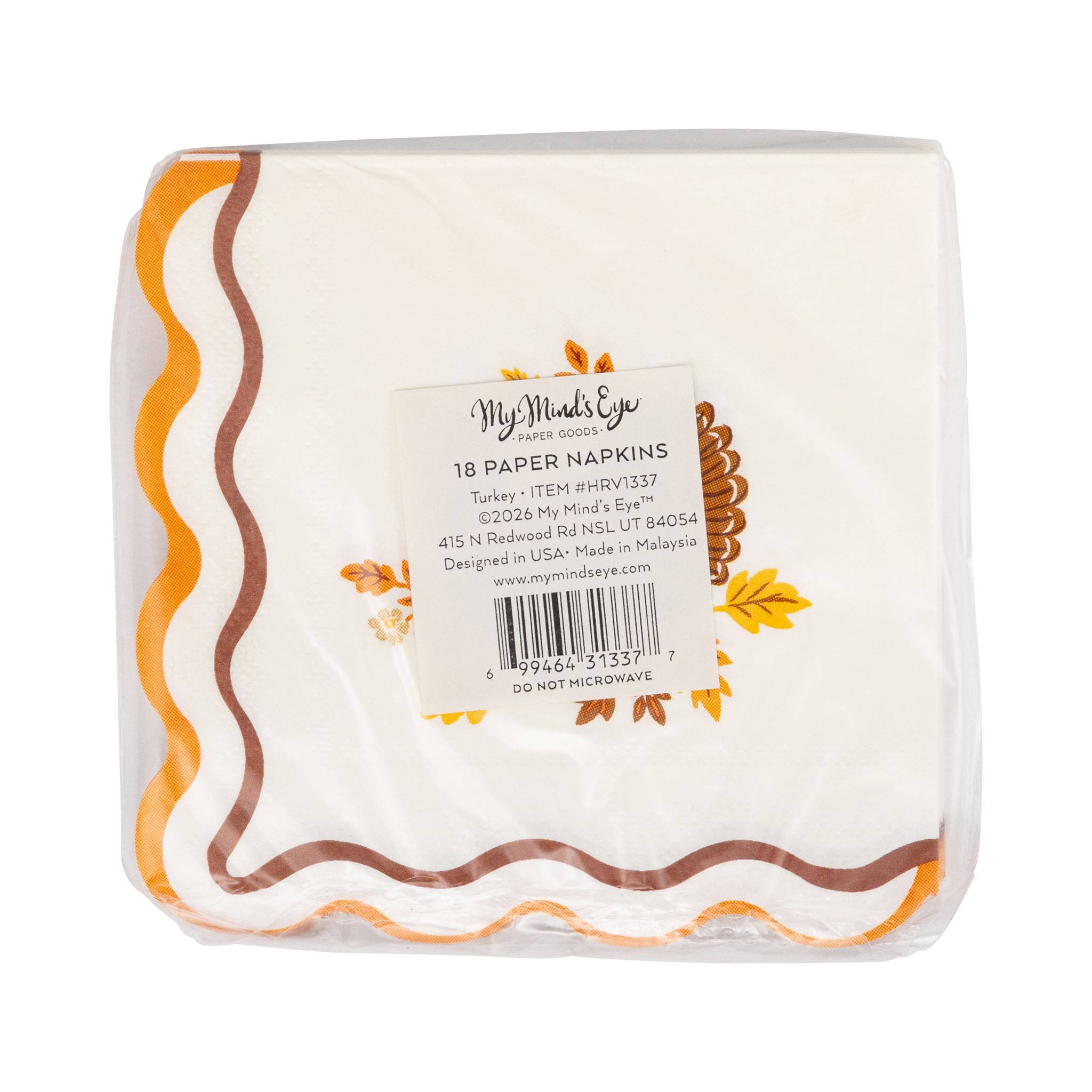 Harvest Turkey Cocktail Paper Napkins