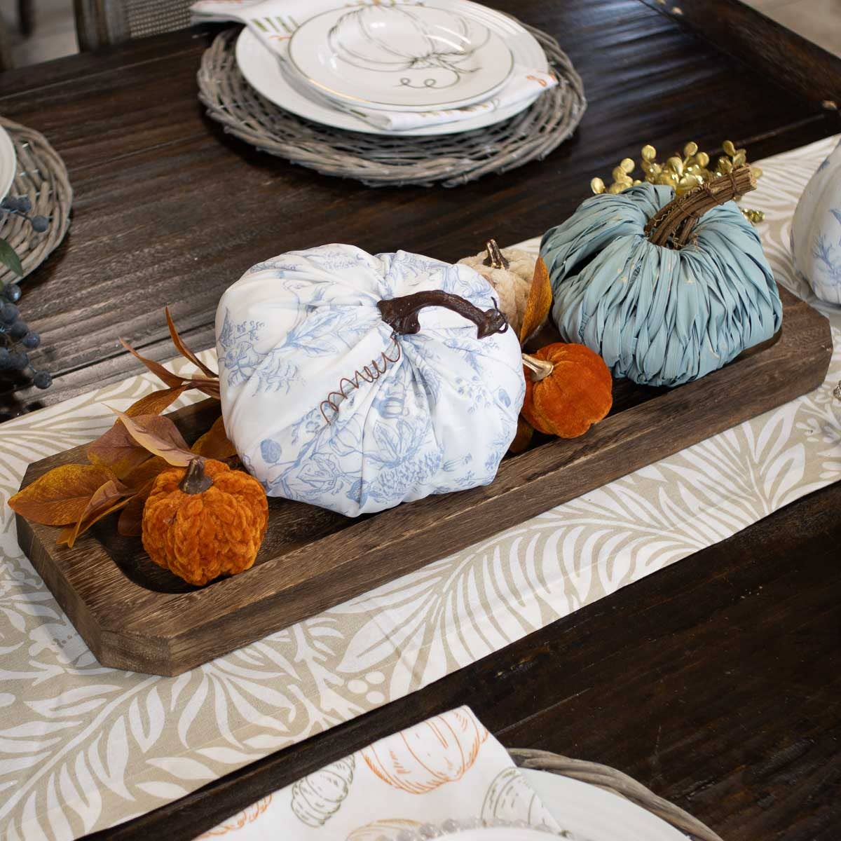 Wooden Dough Bowl Tray