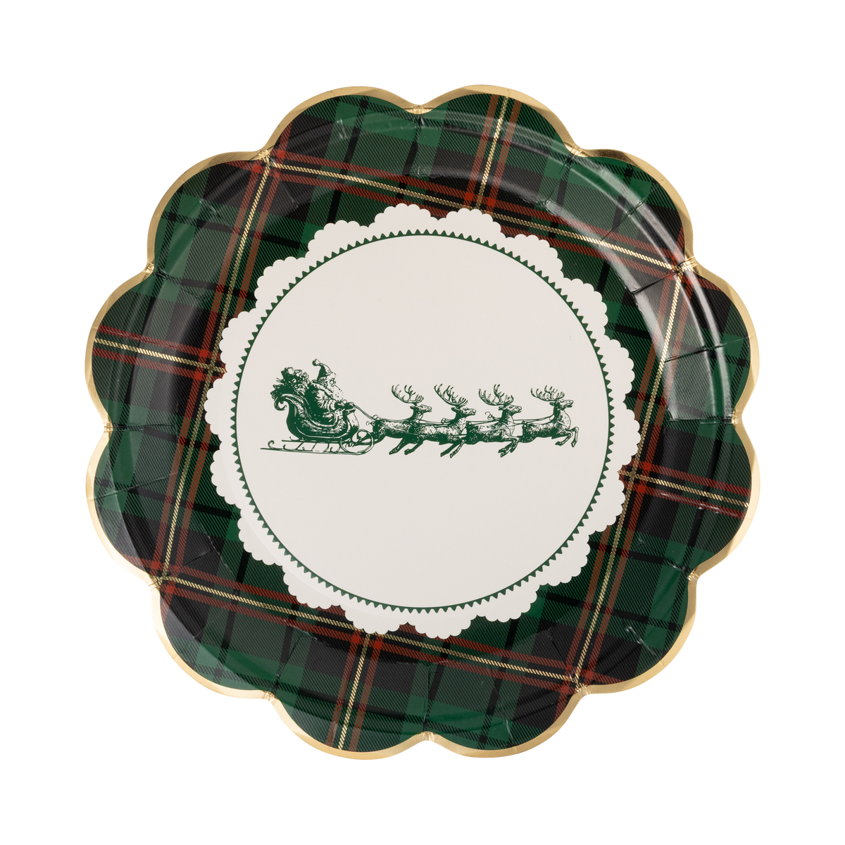 Doily Plaid Plate - 9"