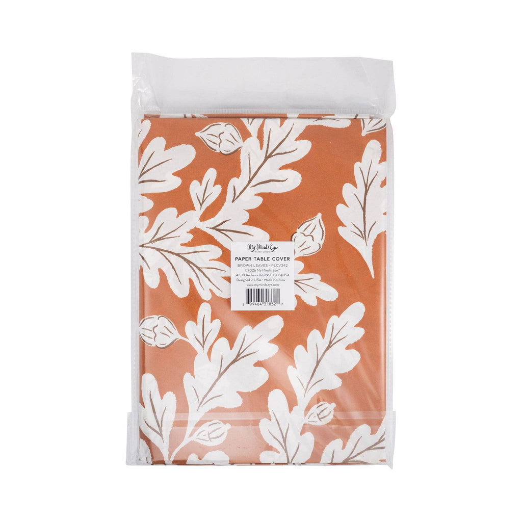 Brown Leaves Table Cover