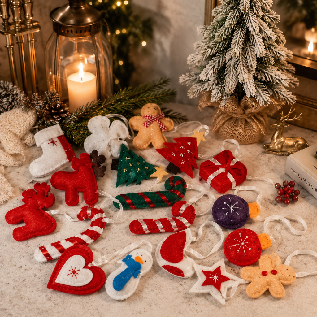 Christmas Home Decor Advent Calendar Felt |  Handmade