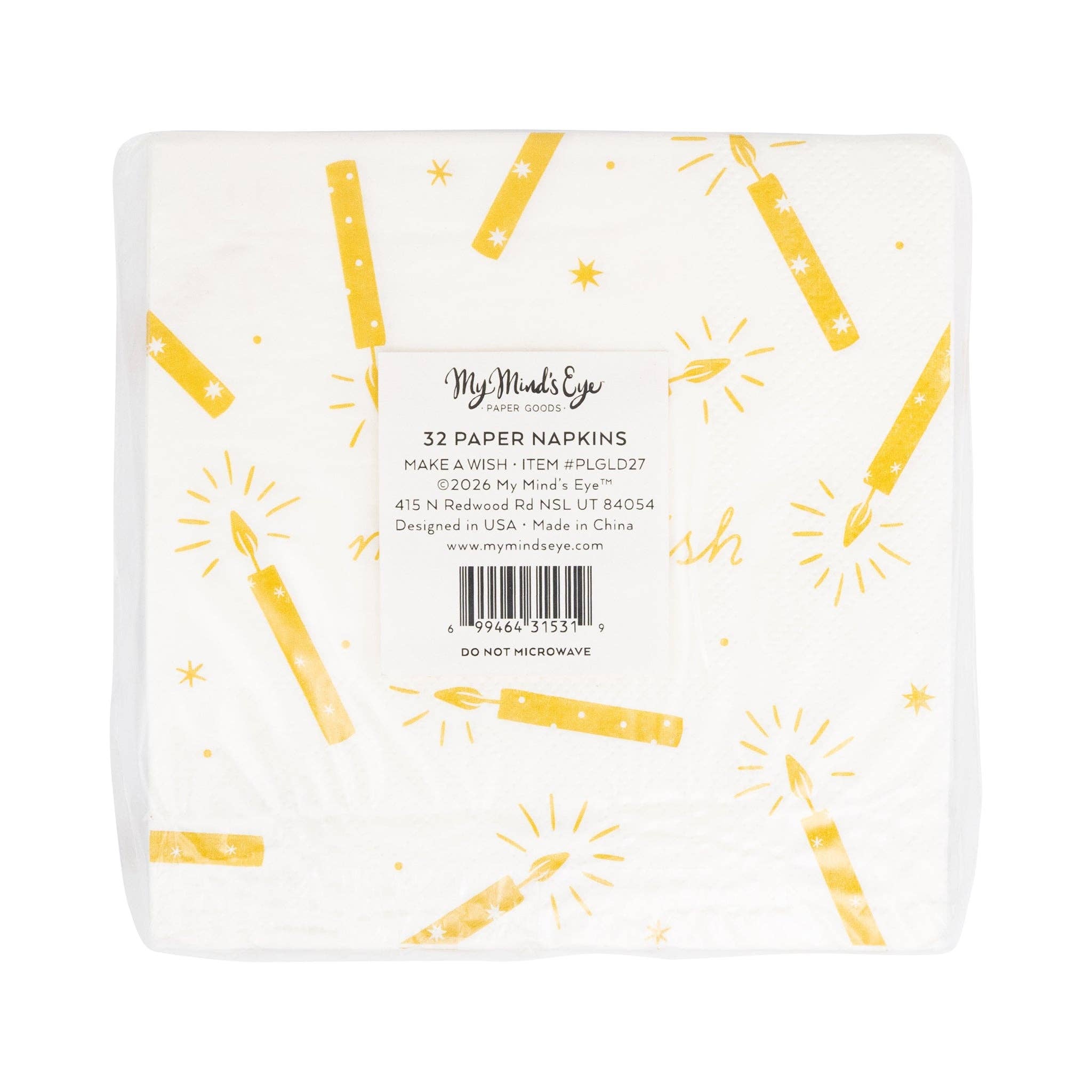 Make a Wish Candles Cocktail Napkin