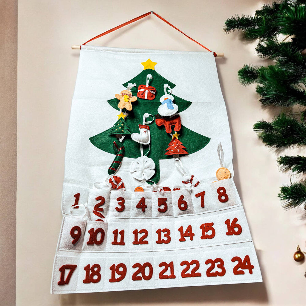 Christmas Home Decor Advent Calendar Felt |  Handmade
