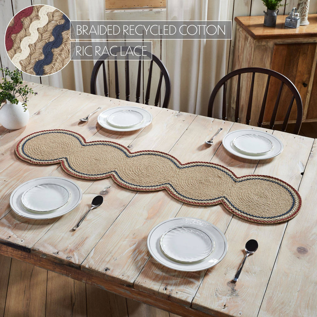 Americana Ric Rac Table Runner 12x48