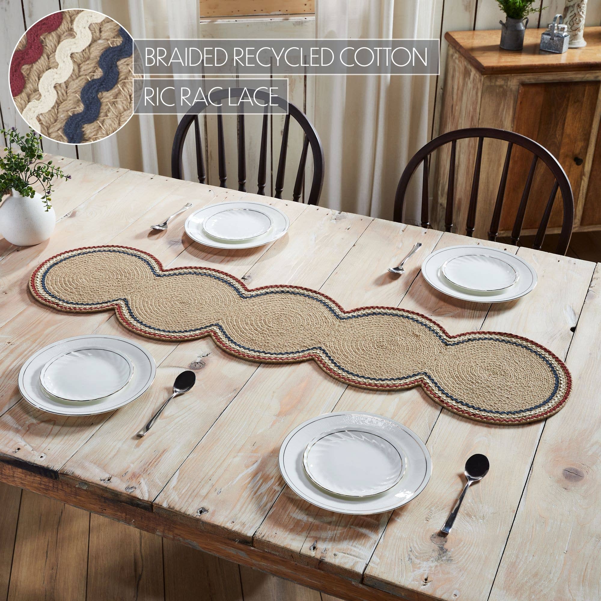 Americana Ric Rac Table Runner 12x48