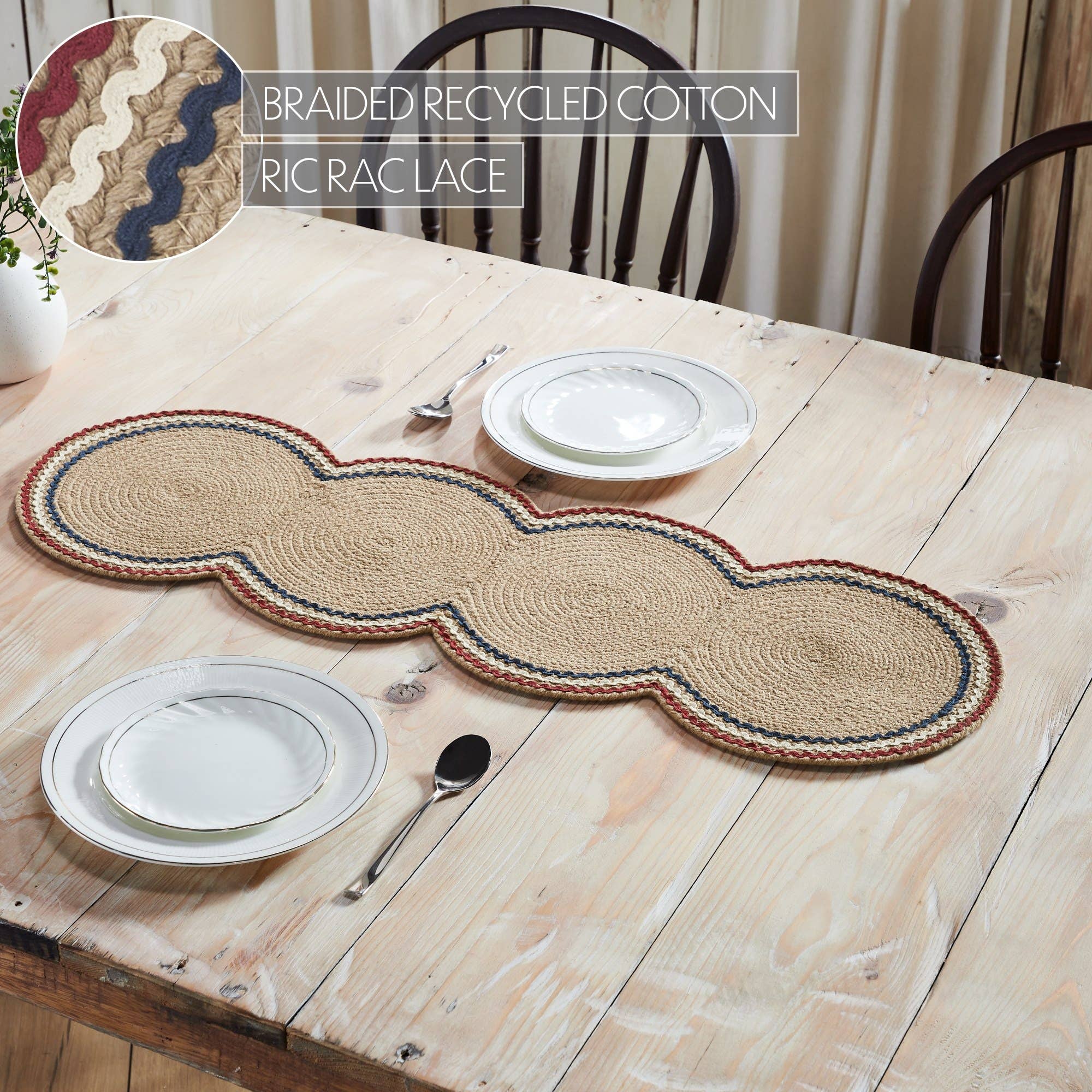 Americana Ric Rac Table Runner 12x36