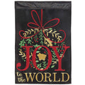 Joy To The World Burlap Garden Flag