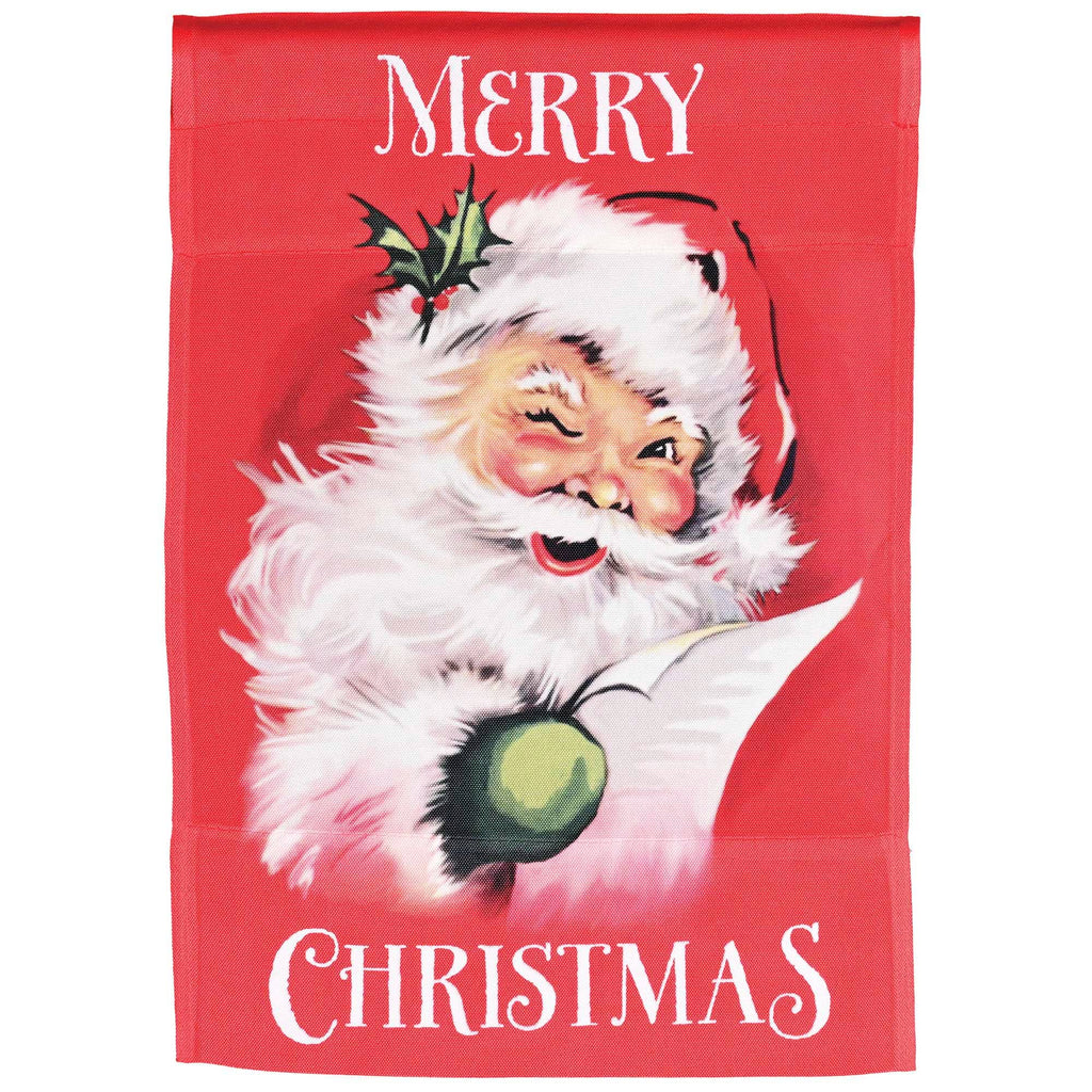 Flag Merry Christmas Santa 13x18