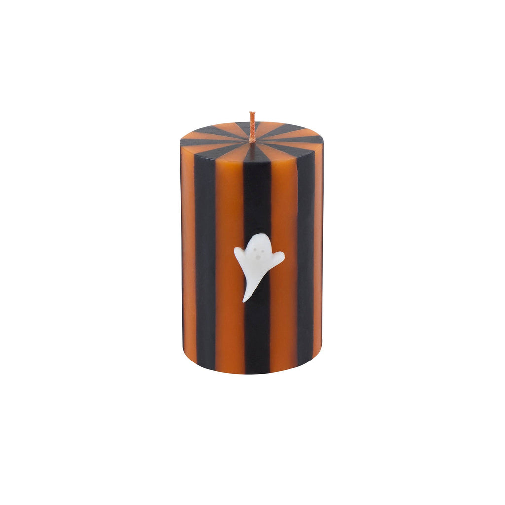 Halloween Striped Pillar Candles, set of 3