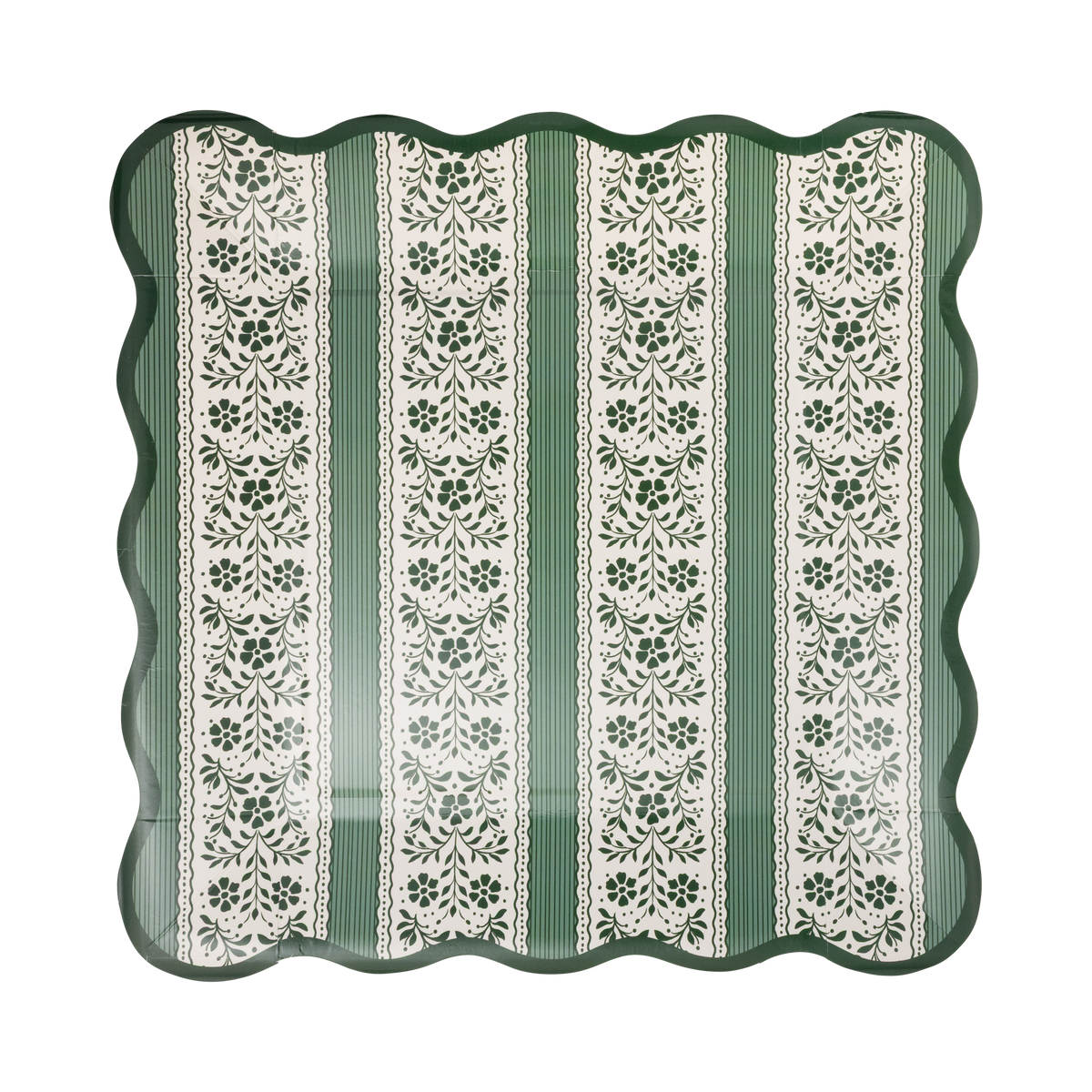 Floral Striped Plate - 9"