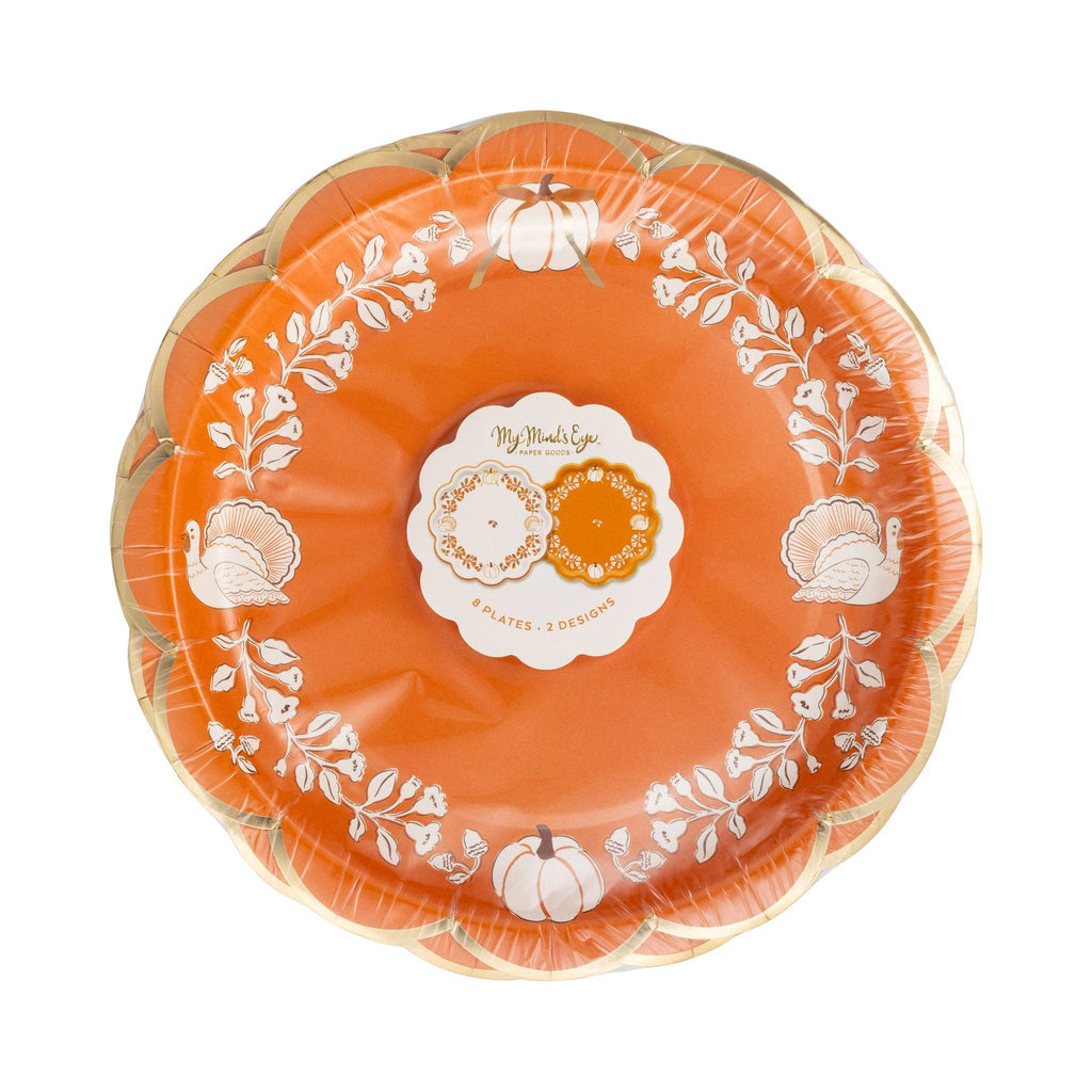 Harvest 9" Paper Plate Set (8ct)