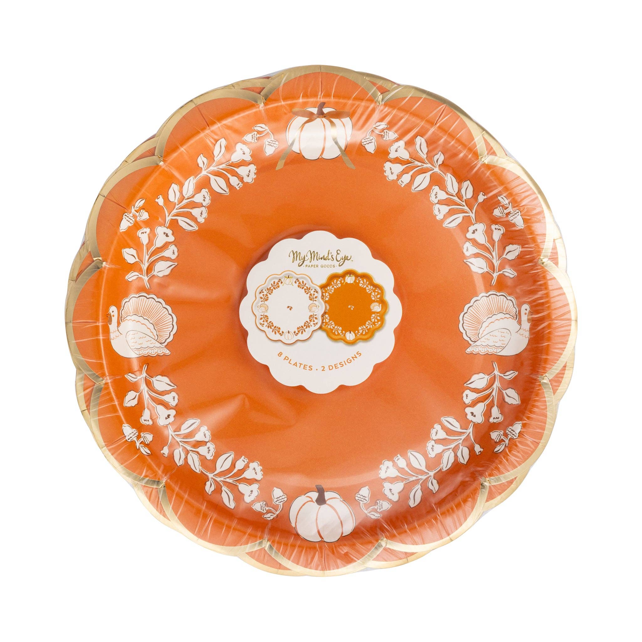 Harvest 9" Paper Plate Set (8ct)