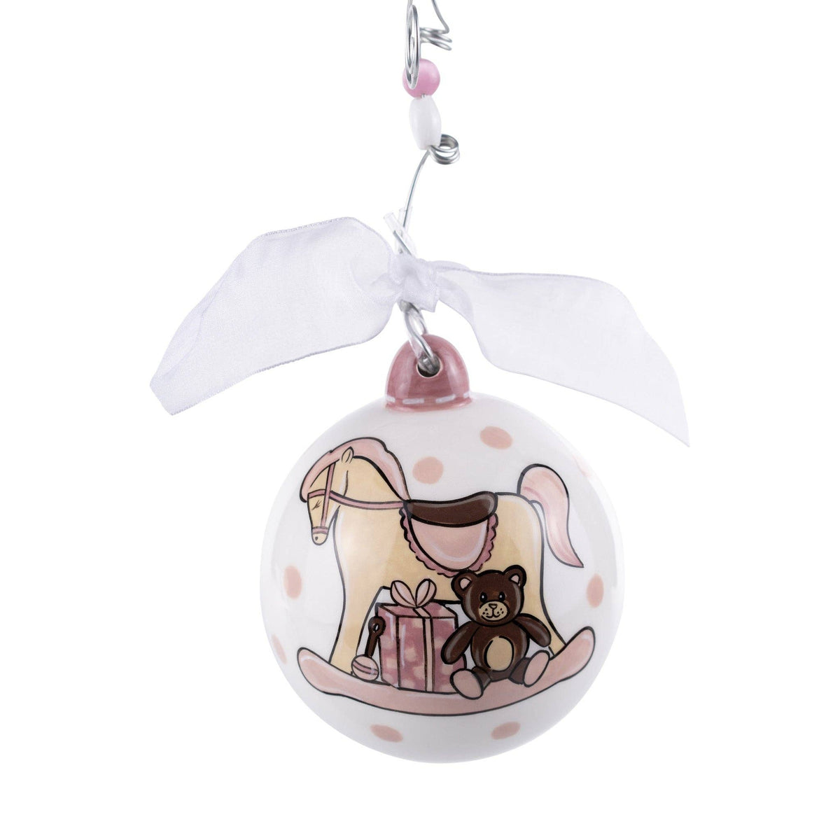Baby's 1st/ Pink Rocking Horse Ornament